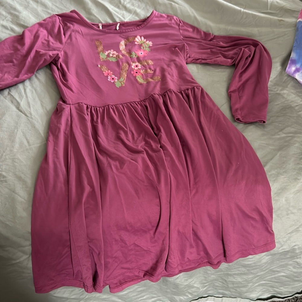 Gently worn girls long sleeve dress